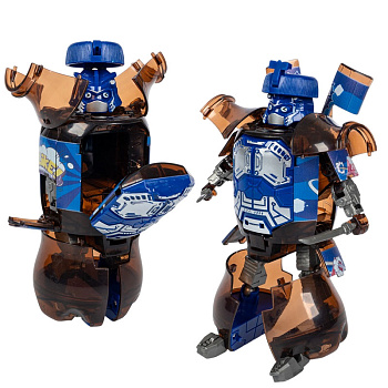 Трансформер 2 в 1 Bondibot бутылка-робот Самурай Bondibon ВВ6542 1